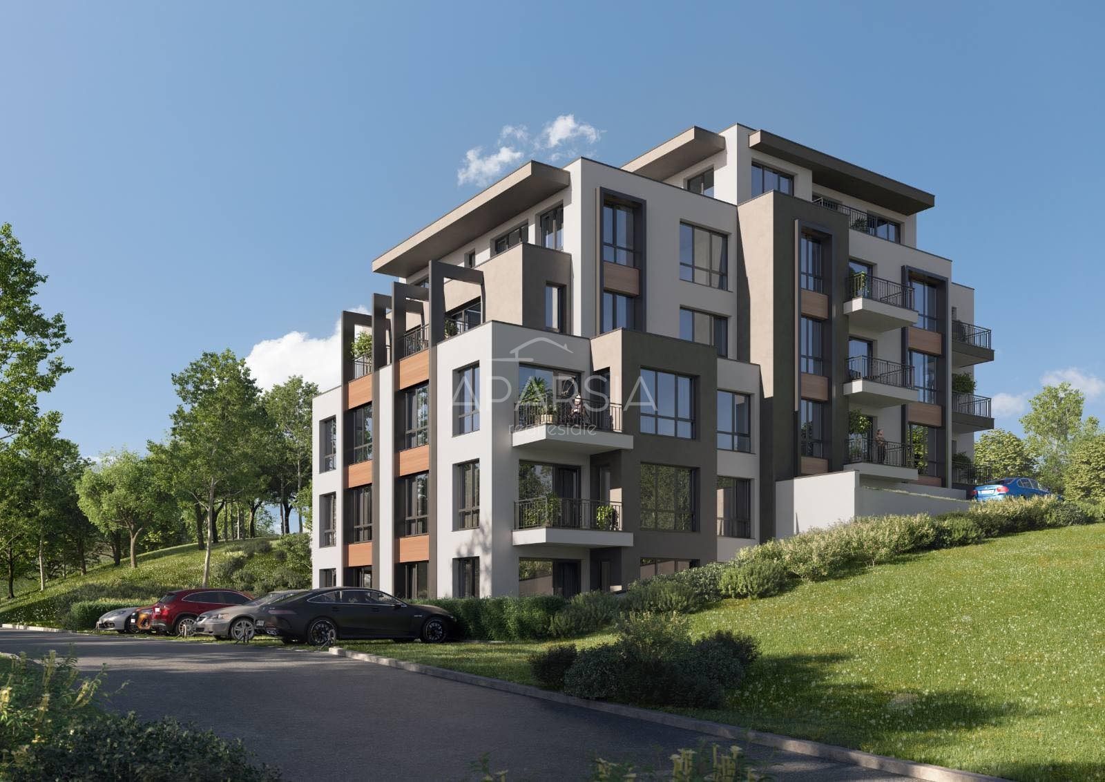 Prakticky řešený apartmán s terasou v oblíbené části bulharského pobřeží